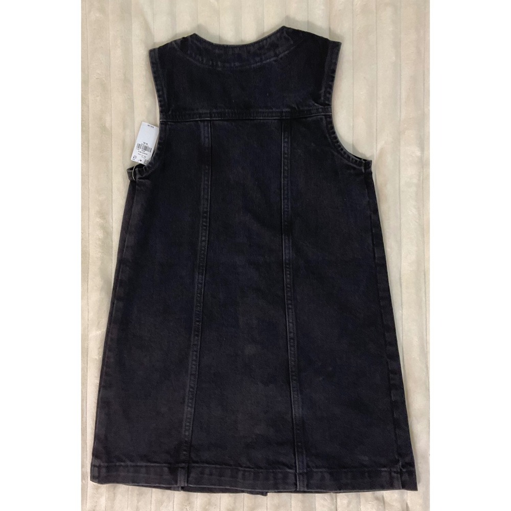 Old Navy Girls Black Denim Button Front Jumper Dress Size M 8 NWT 803047-00-1 - Picture 2 of 8
